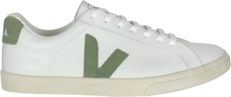 Veja Sneakers van leer en suède met logo White Dames