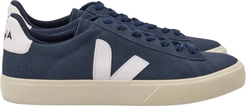 Veja Schoenen Blauw Suede Campo suede sneakers blauw