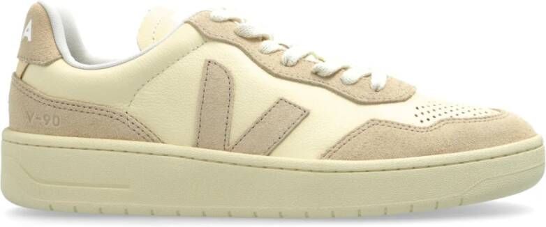 Veja Sportschoenen V-90 O.t. Leer Beige Dames