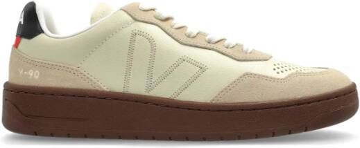 Veja Sportschoenen V-90 ZZ O.t. Leer Beige Heren