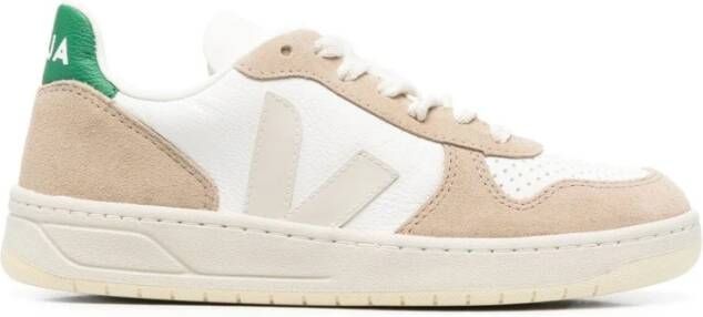 Veja Stijlvolle Low-Top Sneakers in Extra-Wit Sahara Smaragd Multicolor Dames