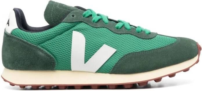 Veja Groene Sneakers met Suède Logopatch Green Heren