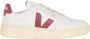 Veja Traced Leather Sneakers in Extra White Marsala White - Thumbnail 4