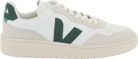 Veja Traced Leather Sneakers met Iconic V White Heren