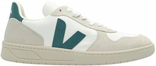 Veja Vx0102796B witte mesh+beige groen logo sneakers White Heren