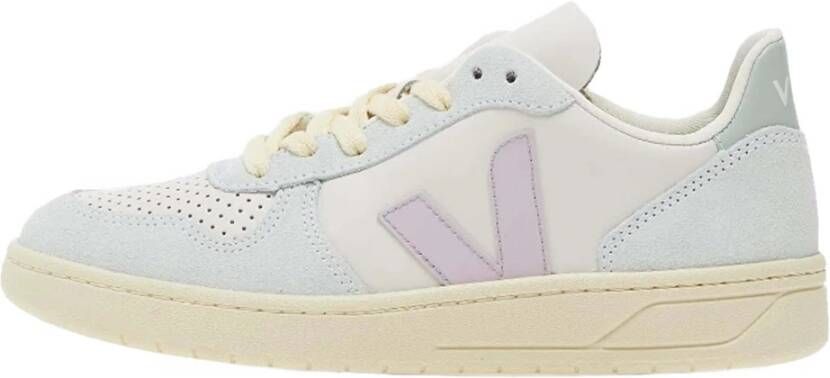 Veja Pastel Leren Sneakers met Suède Details Multicolor Dames