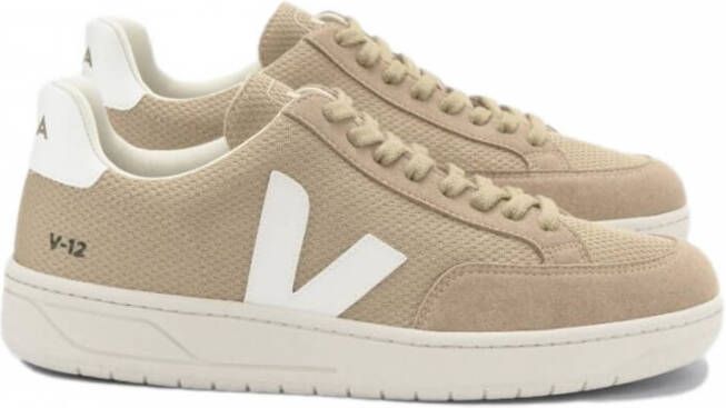 Veja V 12 Alveomesh Dune White Brown Beige Heren