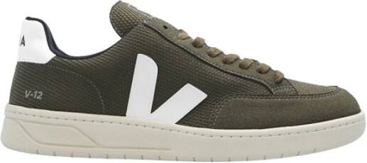 Veja Olijf Wit V-12 Vegan Sneakers Green Heren