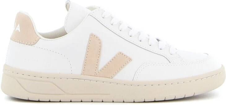 Veja V-12 Leather White Sable Sneakers White Dames