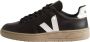 Veja V-12 Leren Sneakers Zwart Wit Black Heren - Thumbnail 12