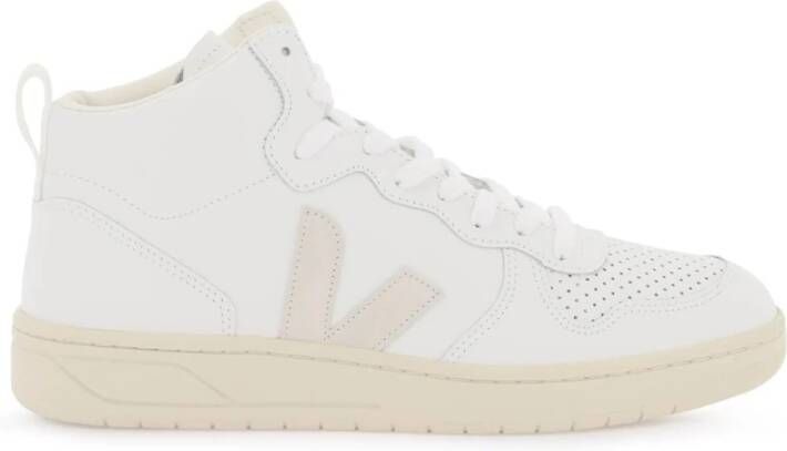 Veja V-15 Hi-Top Sneakers van glad leer White Heren