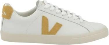 Veja WitMosterd Leren Sneakers White Dames