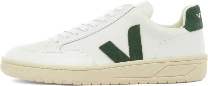 Veja Witte & Groene Leren Sneaker White Heren