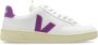 Veja Witte en Paarse Leren Sneakers White Dames - Thumbnail 1