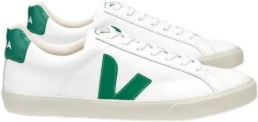 Veja Witte-Groene Sneakers White Dames