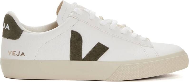 Veja Witte Khaki Leren Sneakers Aw24 White Heren