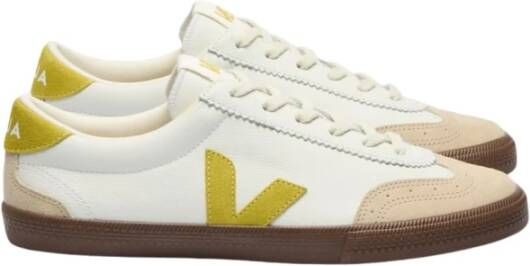 Veja Witte Leren Liquor Bark Sneakers White Dames