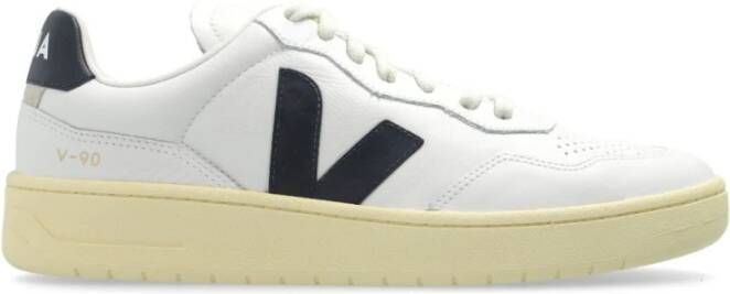 Veja Witte Leren Logo Sneakers White Heren