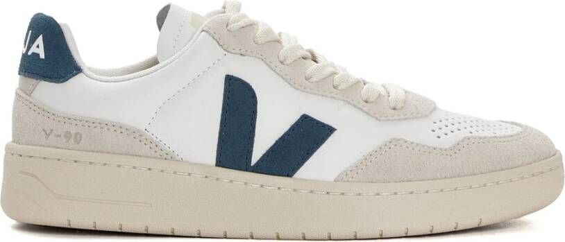 Veja Witte Leren Sneakers Californische Stijl White Dames