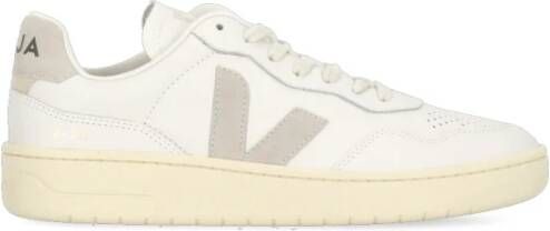 Veja Witte Leren Sneakers met V-logo White Heren