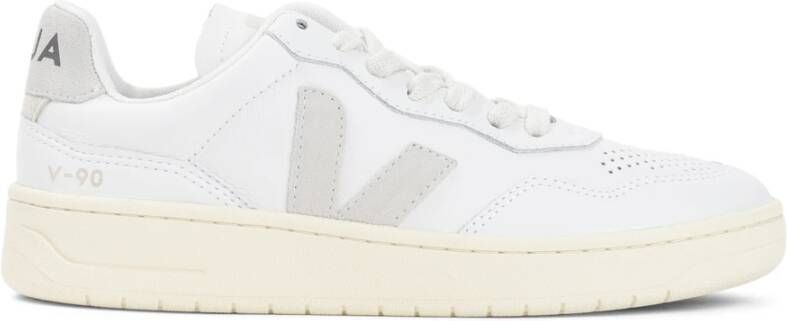 Veja Witte Leren Sneakers Verhoog Stijl White Dames