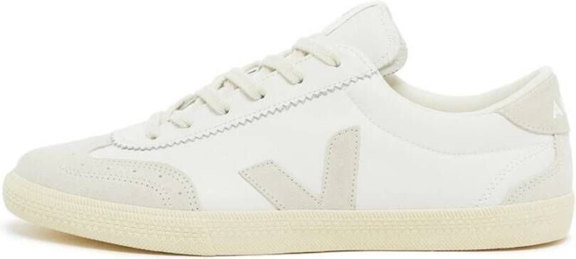 Veja Witte Natuurlijke Leren Volley Sneakers White Heren