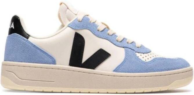 Veja Witte Sneakers met Blauwe en Zwarte Details Multicolor Dames