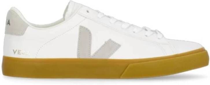 Veja Witte Sneakers met Natuurlijke V-Detail White Dames