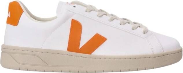 Veja Witte Urca Sneakers met Oranje Inzetstukken White Heren