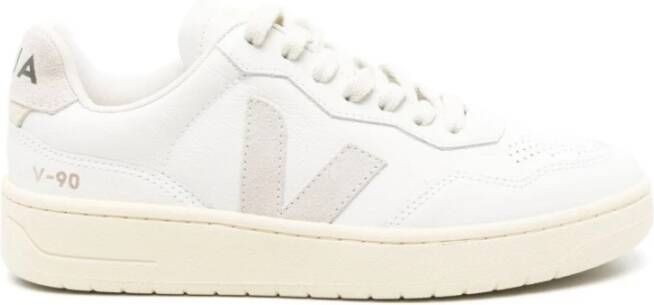 Veja Witte V90 Leren Sneakers White Heren