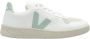 Veja Witte Vetersneakers met Blauwe V-Patch Wit Dames - Thumbnail 1