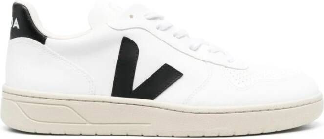 Veja Witte Zwarte V-10 Sneakers White Dames