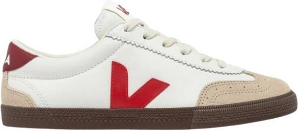 Veja Zachte Leren Volley Sneakers White Heren