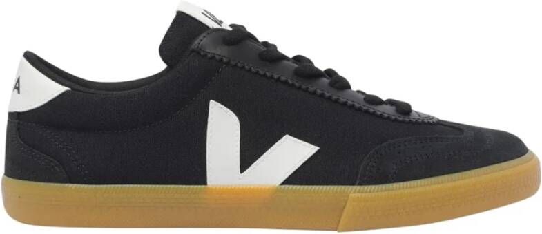 Veja Volley sneaker van canvas met leren details