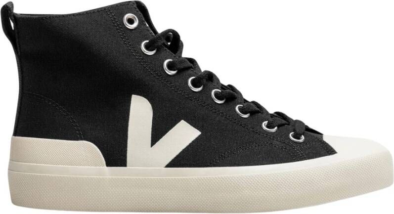 Veja Nova hoge sneakers in zwart biologisch katoen Black