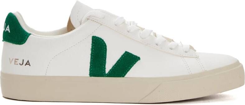 Veja Zwarte en witte leren sneakers White Heren