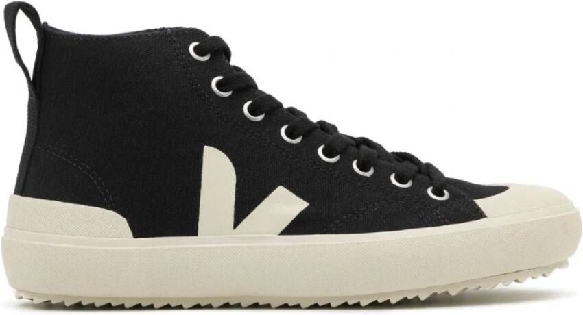 Veja Nova heren hoge sneakers in zwart biologisch katoen Black Heren