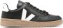 Veja V-12 Leren Sneakers Zwart Wit Black Heren - Thumbnail 1