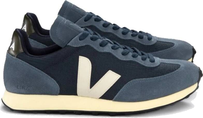 Veja Zwarte Vintage Runner Sneakers met Materialen Blue Heren