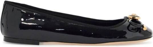 Versace Balletflats met strik en Medusa-details Black Dames