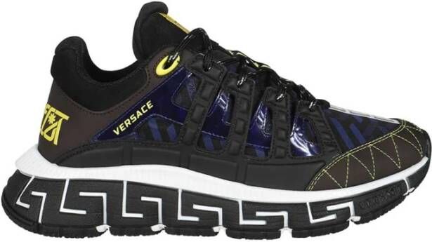 Versace Contrasterende lage sneakers Black Heren