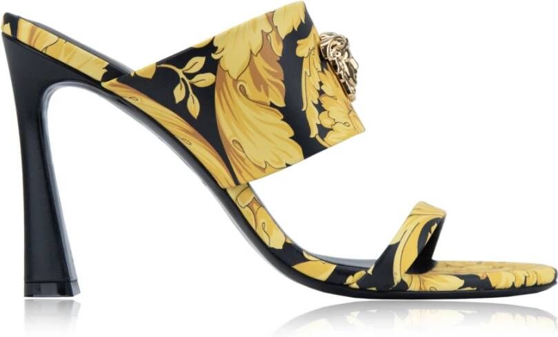 Versace Dames Leren Instap Sandalen Yellow Dames