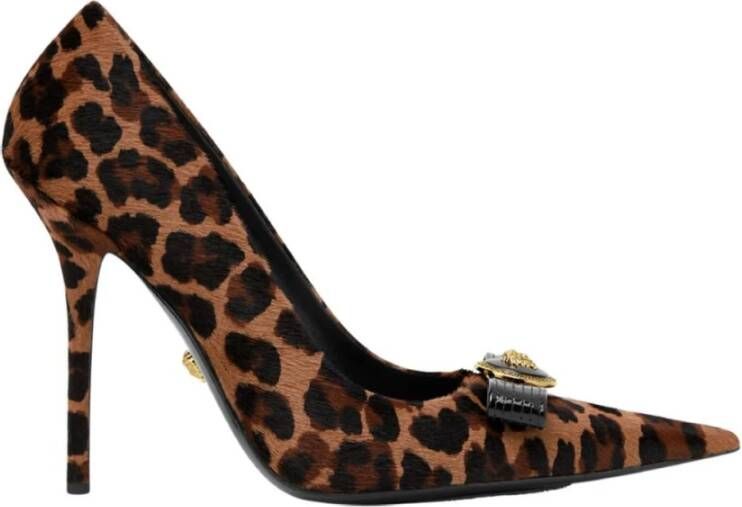 Versace Elegante Kalfsleren Pomp Brown Dames