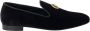 Versace Zwarte fluwelen loafers met Medusa-detail Black Heren - Thumbnail 1