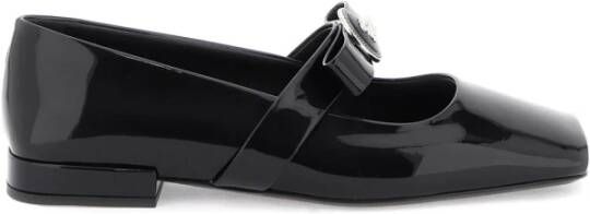 Versace Gianni Ribbon Ballerina Black Dames