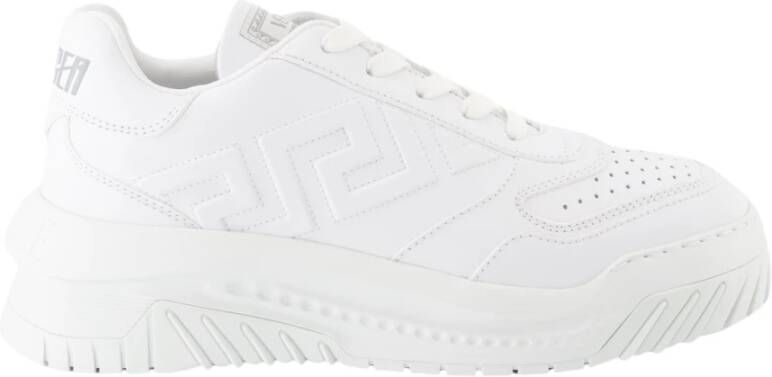 Versace Greca Odissea Veterschoenen van leer White Heren