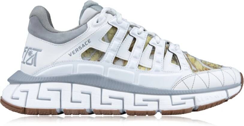 Versace Grieks Motief Veterschoenen voor White