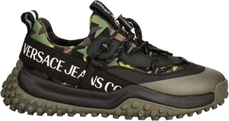 Versace Groene Sneakers met Logo Band Green Heren