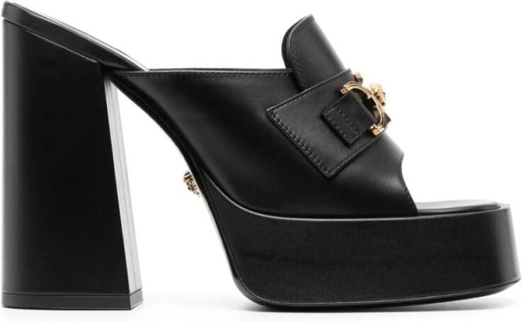 Versace Medusa 95 platform mules Zwart Dames