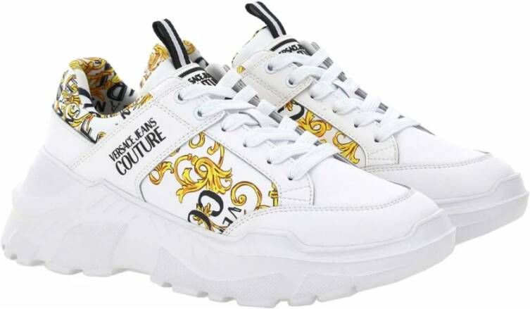 Versace Jeans Couture Abstract Multicolor Vetersluiting Sneakers White Heren